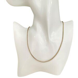 Avon Vintage Silver-Tone Snake Chain Necklace With Lobster Clasp - Timeless Mini